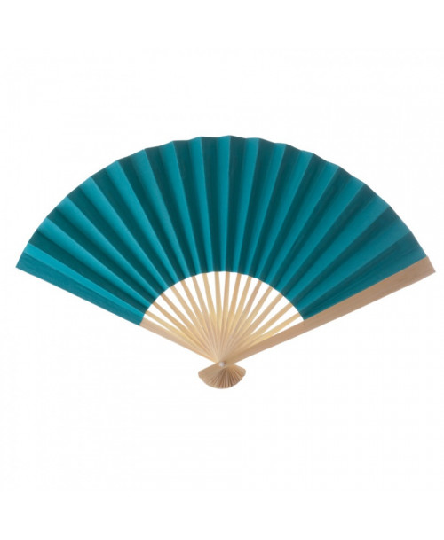 Paper Fan Turquoise (Set of 10) - $16.00
