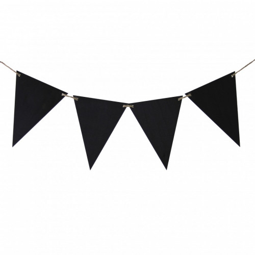 Chalkboard Banner Sign Pennants - (1 Set of 12 double sided Triangles) - $18.50